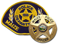 Maize Police Shoulder Patch and Badge